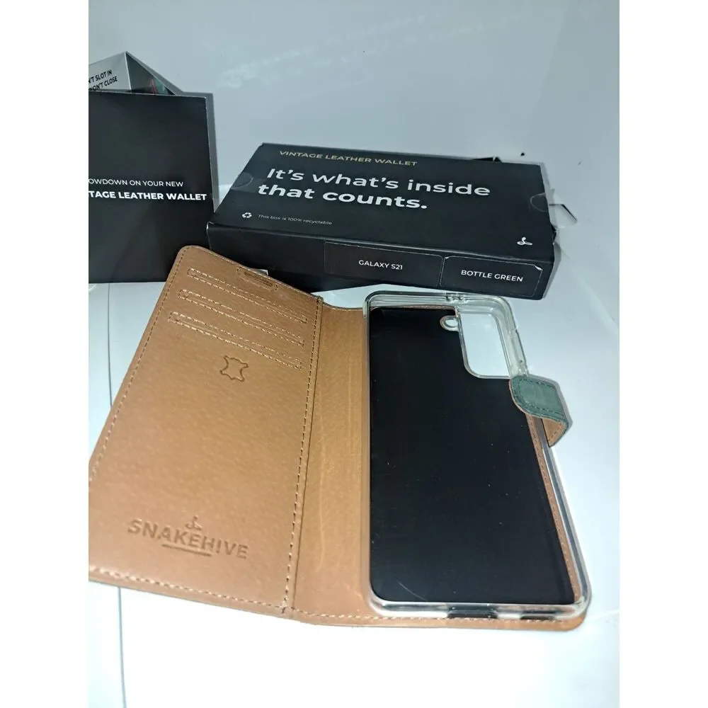 NEW EUROPEAN Leather Crafted Samsung Galaxy S21 Wallet/phone Case